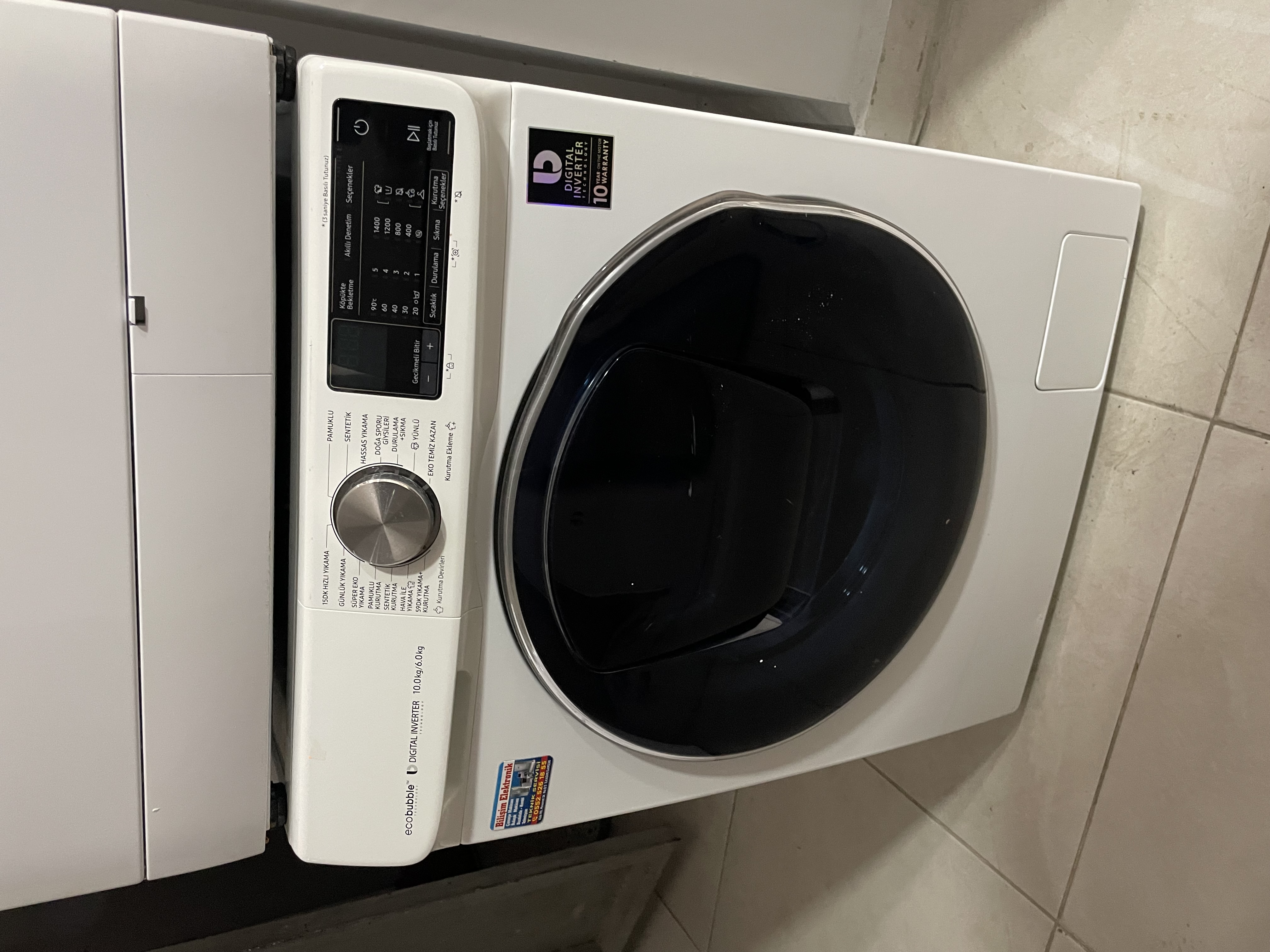 Samsung 10 kg çamaşır makinesi 6 kg kurutma makinesi Kategorisi